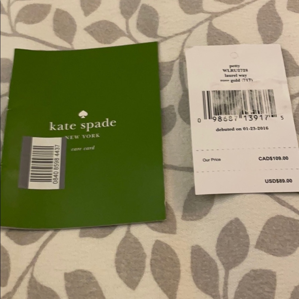 💎NWT💎Kate Spade🎉HP🎉compact Rose Gold Wallet - Picture 8 of 8